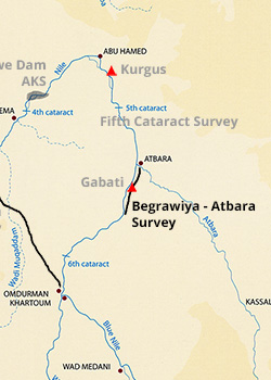 Map - Begrawiya to Atbara